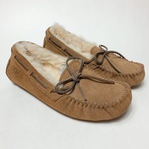 UGG Dakota Slippers Brown Leather Sheepskin